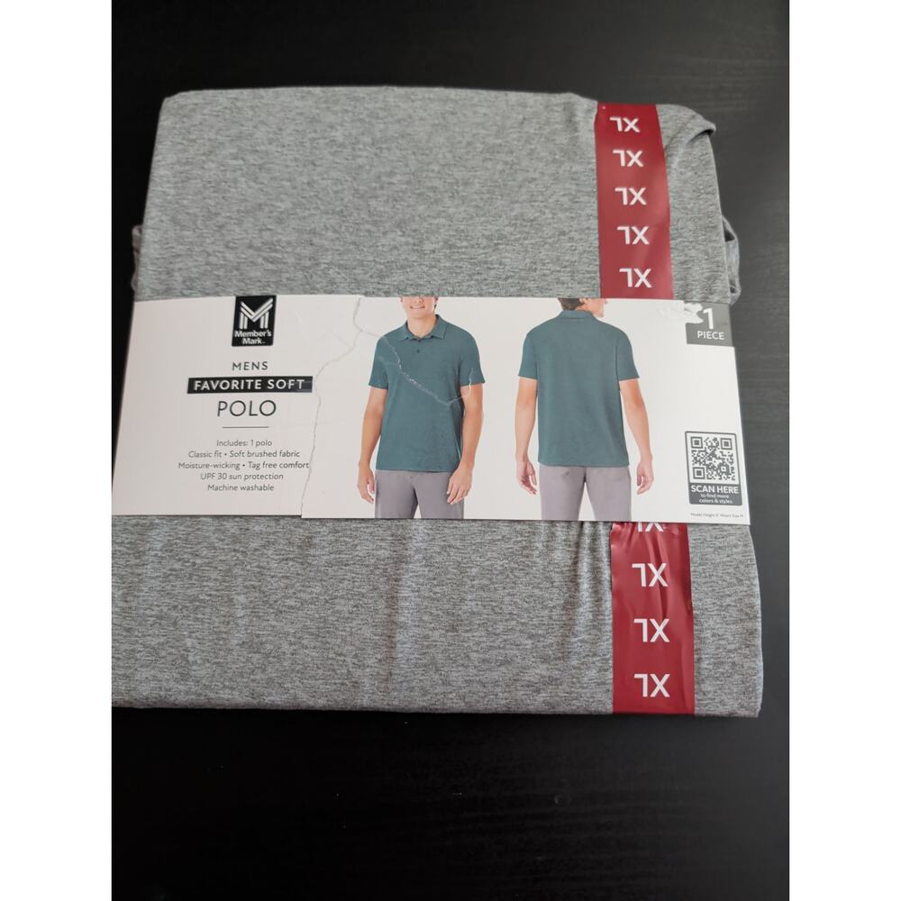 Men's Favorite Soft Polo Gray Size XL